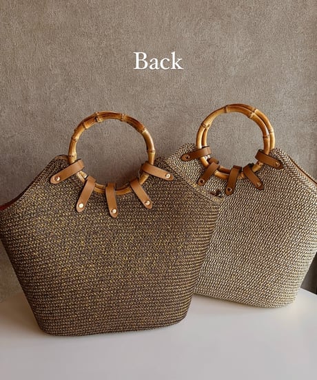 bamboo handle tote bag