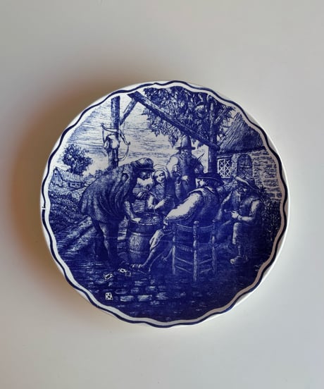 【チェコ蚤の市】ベルギーBoch freres La Louviere／ wall plate🇧🇪