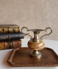 【フランス蚤の市】オニキス×真鍮 一輪挿し 1920年もの