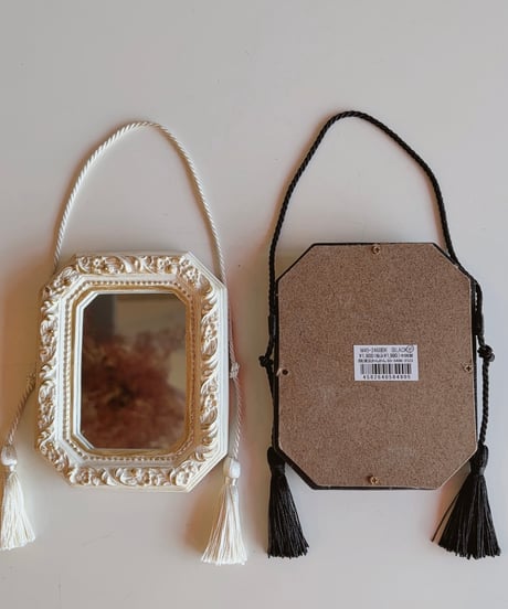 fringe hanging mirror    square