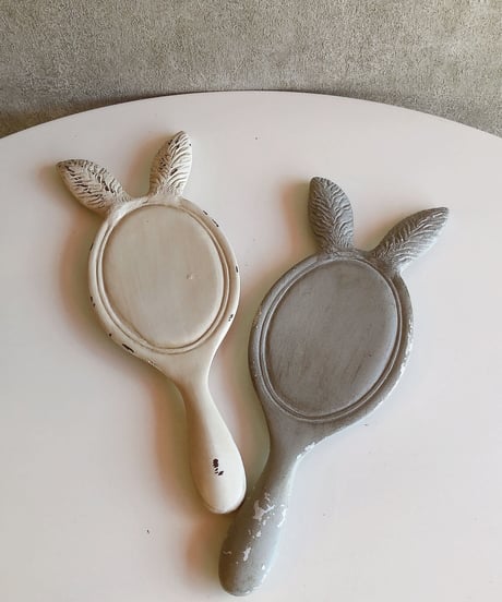 rabbit hand mirror