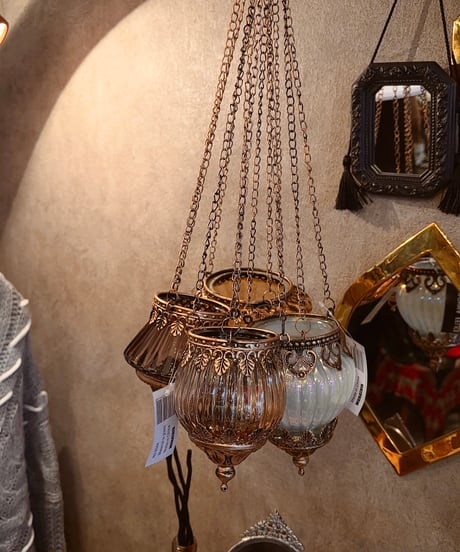 candle hanging glass