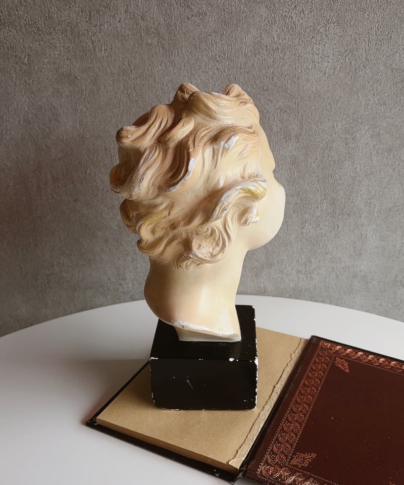 フランス直輸入／蚤の市】 石膏のフェイスオブジェ 1900〜20年
