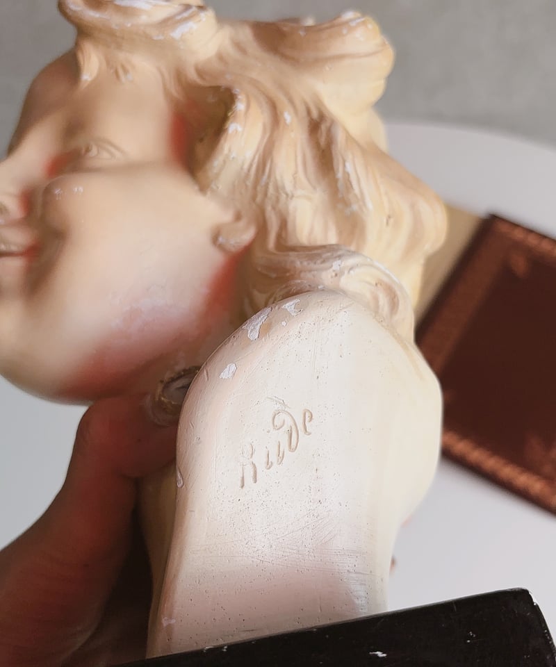 フランス・パリ　アンティーク市購入　美しい石膏像　オブジェ♪ フランス・パリ アンティーク市購入 美しい石膏像 オブジェ♪