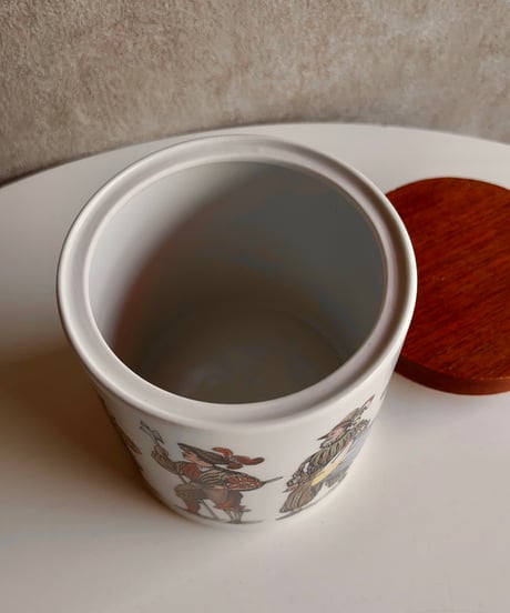 【フランス蚤の市】Alka Kunst製 陶器キャニスター 1950〜1970年