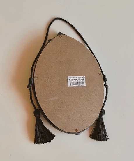 fringe hanging mirror   oval