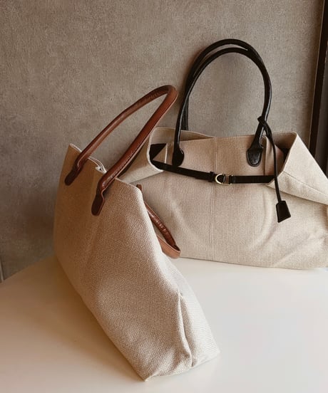 canvas belt tote bag