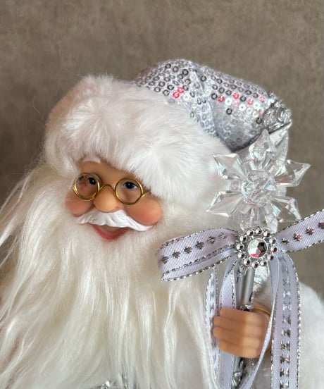 Christmas Santa objet  「silver＆white」
