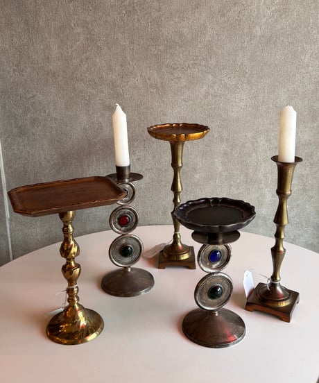 【スペイン蚤の市】 真鍮製candle stand  1970〜80年もの