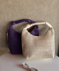 2way pleats round bag