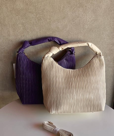 2way pleats round bag