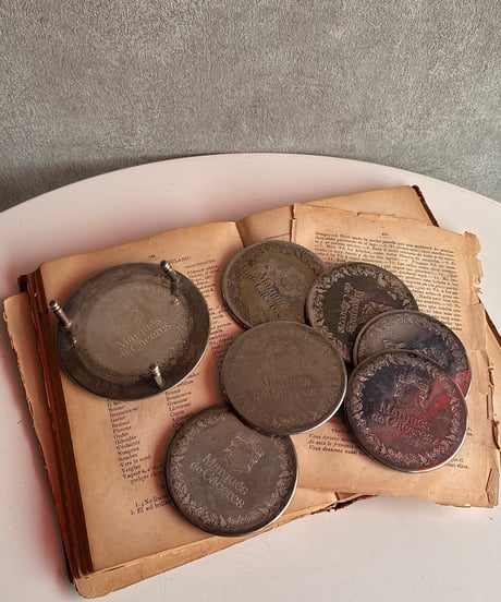 【スペイン蚤の市】スタンド付きコースター6set  1980年代もの