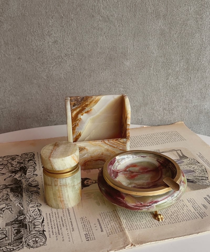 フランス蚤の市】 onyx card stand 1970年もの | aldee :k