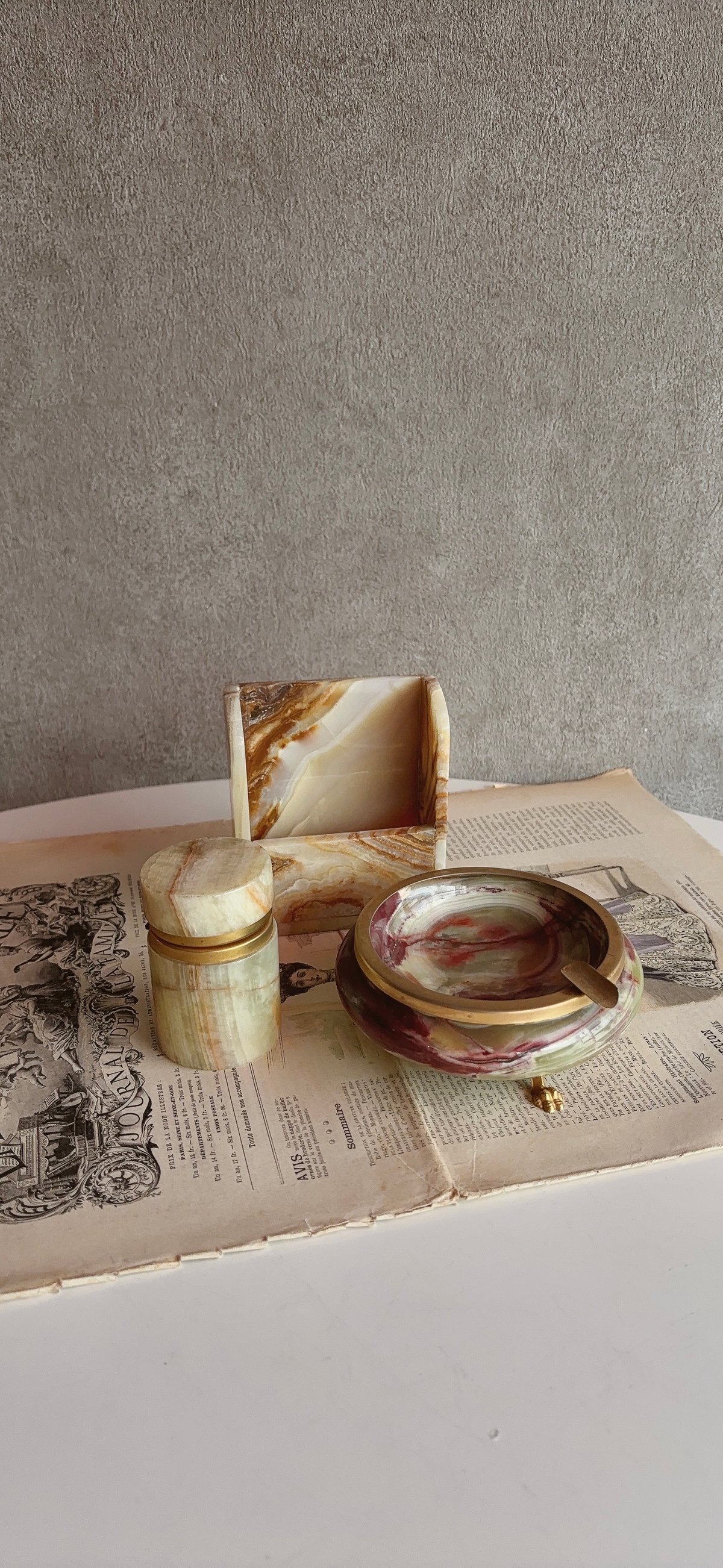 フランス蚤の市】 onyx card stand 1970年もの | aldee :k