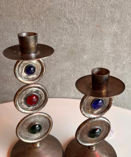 【スペイン蚤の市】 真鍮製candle stand  1960〜70年もの
