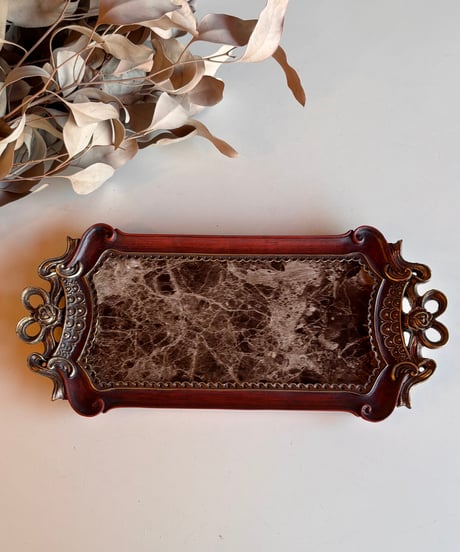 baroque marble tray