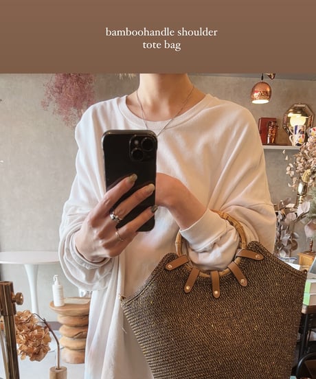 bamboo handle tote bag