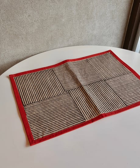 コットン製 blockprint luncheon mat 🇮🇳