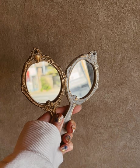 decorative wall hand mirror