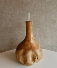 wood flower vase
