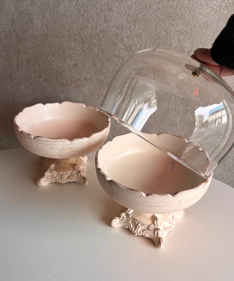 white baroque compote