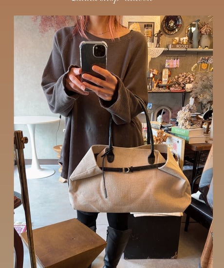 canvas belt tote bag