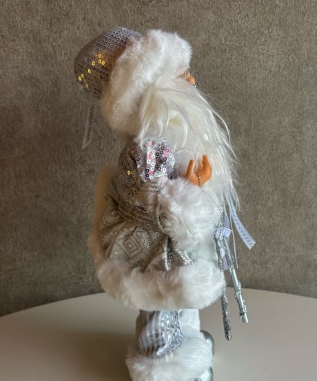 Christmas Santa objet  「silver＆white」