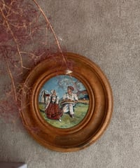 【フランス蚤の市】 vintage wood plate  1940年もの