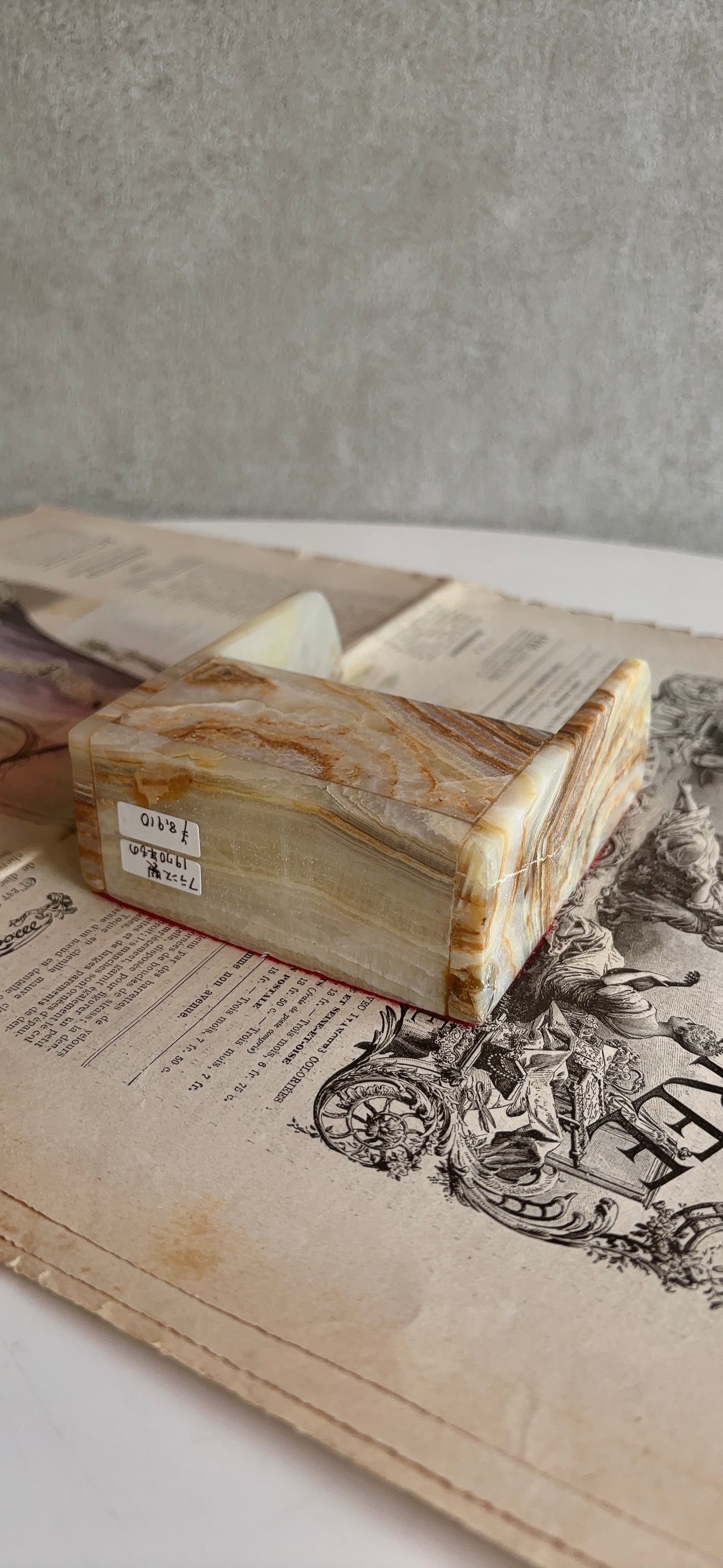 フランスヴィンテージ 蚤の市　像　カードスタンド　3個セット フランス蚤の市】 onyx card stand 1970年もの | aldee :k