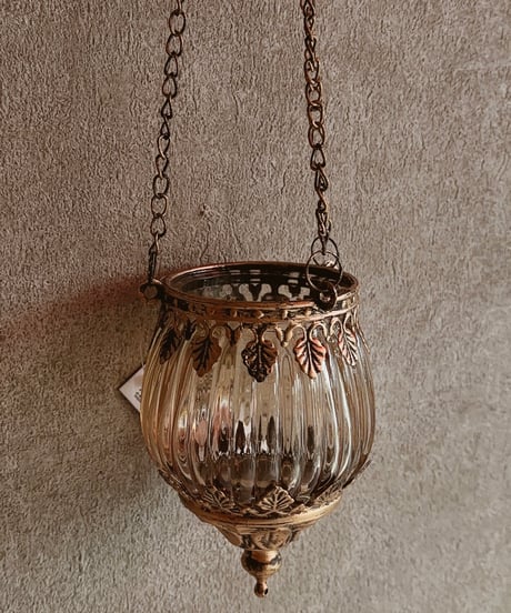candle hanging glass