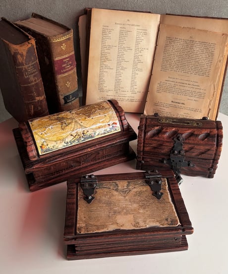 【スペイン蚤の市】vintage wood box 年代不明