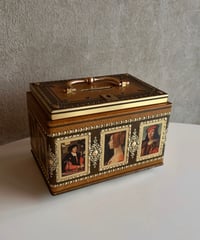 【フランス蚤の市】ヴィンテージブリキ缶の 貯金箱 1970〜1980