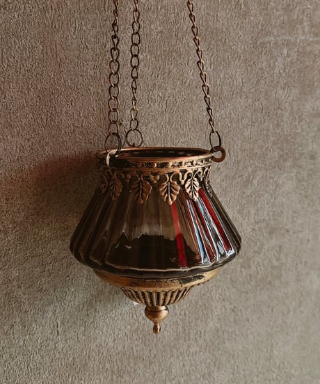 candle hanging glass