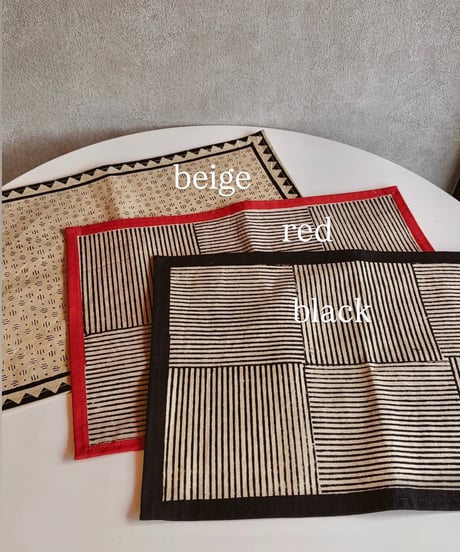 コットン製 blockprint luncheon mat 🇮🇳