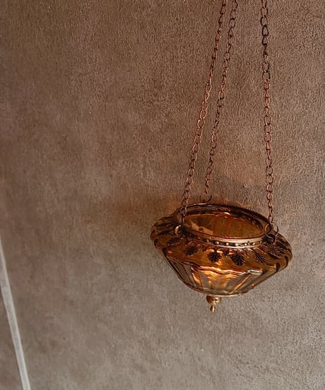 candle hanging glass