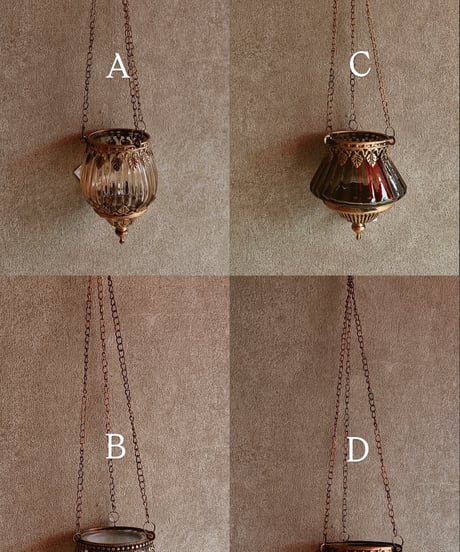candle hanging glass