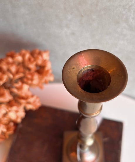 【スペイン蚤の市】 真鍮製candle stand  1970年もの
