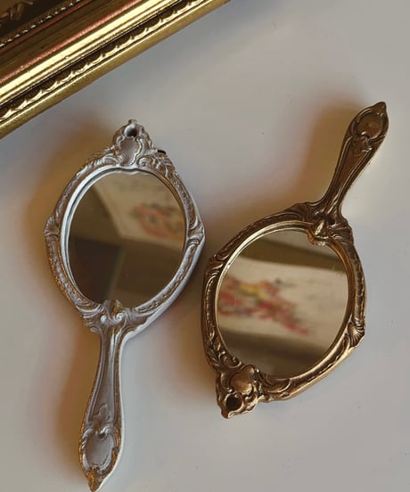 decorative wall hand mirror