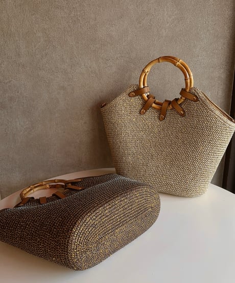 bamboo handle tote bag