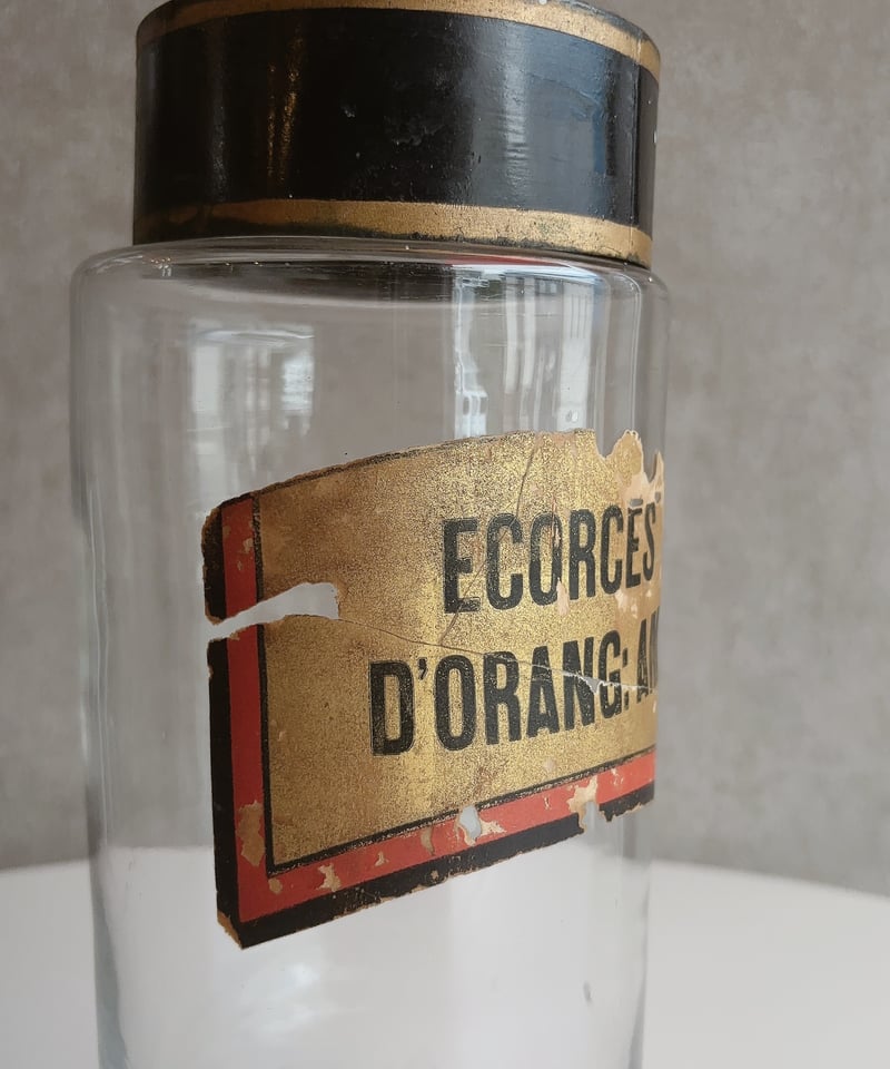 フランス直輸入／蚤の市】 ハンドメイド ガラス製ボトル1930年