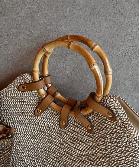 bamboo handle tote bag