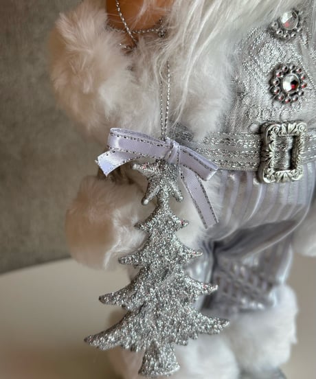 Christmas Santa objet  「silver＆white」
