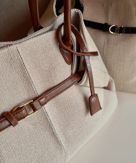 canvas belt tote bag