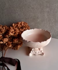 white baroque compote