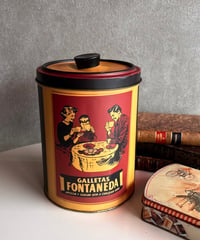 【スペイン蚤の市】 vintage biscuit can  1970〜80年もの
