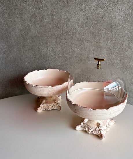 white baroque compote