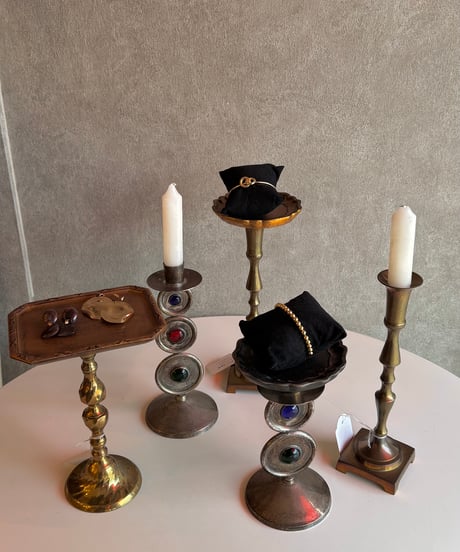 【スペイン蚤の市】 真鍮製candle stand  1970〜80年もの