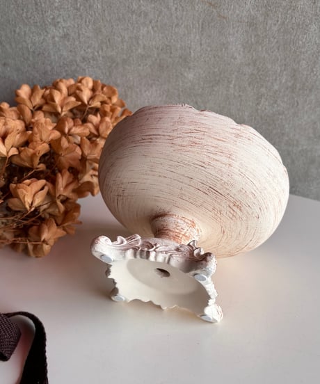 white baroque compote