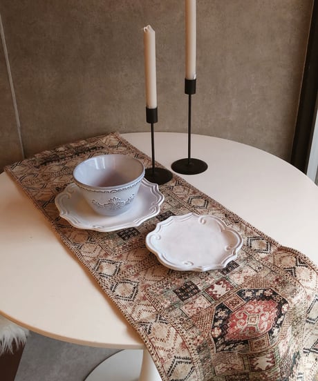oriental table runner 🇮🇳   ivory