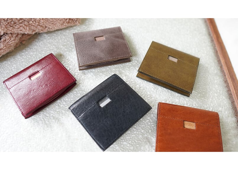 【maigoya】mainichi wallet キャメル
